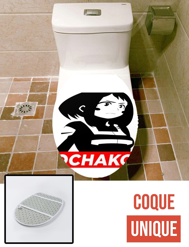 Housse de toilette - Décoration abattant wc Ochako Uraraka Boku No