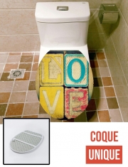 Housse de toilette - Décoration abattant wc Old Love