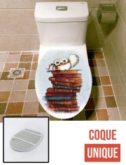 Housse de toilette - Décoration abattant wc Owl and Books