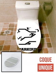 Housse de toilette - Décoration abattant wc Parkour