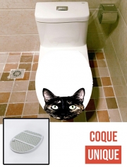 Housse de toilette - Décoration abattant wc Peeking Cat