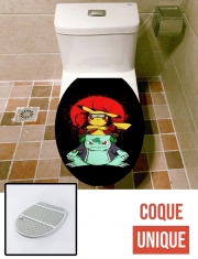 Housse de toilette - Décoration abattant wc Pikachu Bulbasaur Naruto