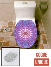 Housse de toilette - Décoration abattant wc pink and blue kaleidoscope