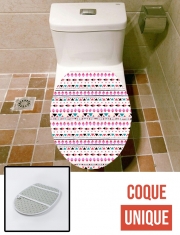 Housse de toilette - Décoration abattant wc PINK INDIE SUMMER