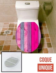 Housse de toilette - Décoration abattant wc Bois Rose