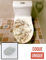 Housse de toilette - Décoration abattant wc Poetic Lion