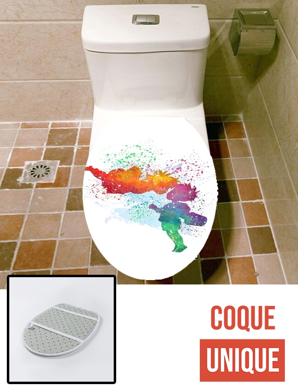 Housse de toilette - Décoration abattant wc Ponyo Art