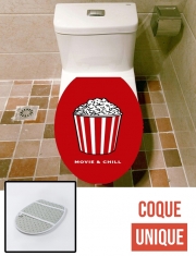 Housse de toilette - Décoration abattant wc Popcorn movie and chill