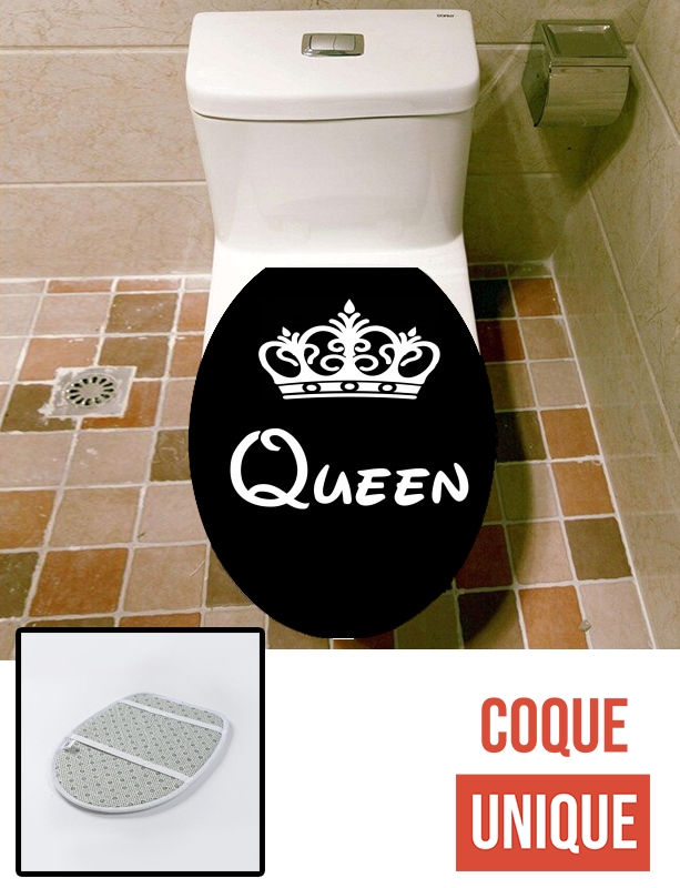 Housse de toilette - Décoration abattant wc Queen