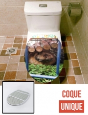 Housse de toilette - Décoration abattant wc Lapin d'amour