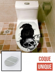 Housse de toilette - Décoration abattant wc Raven and Skull
