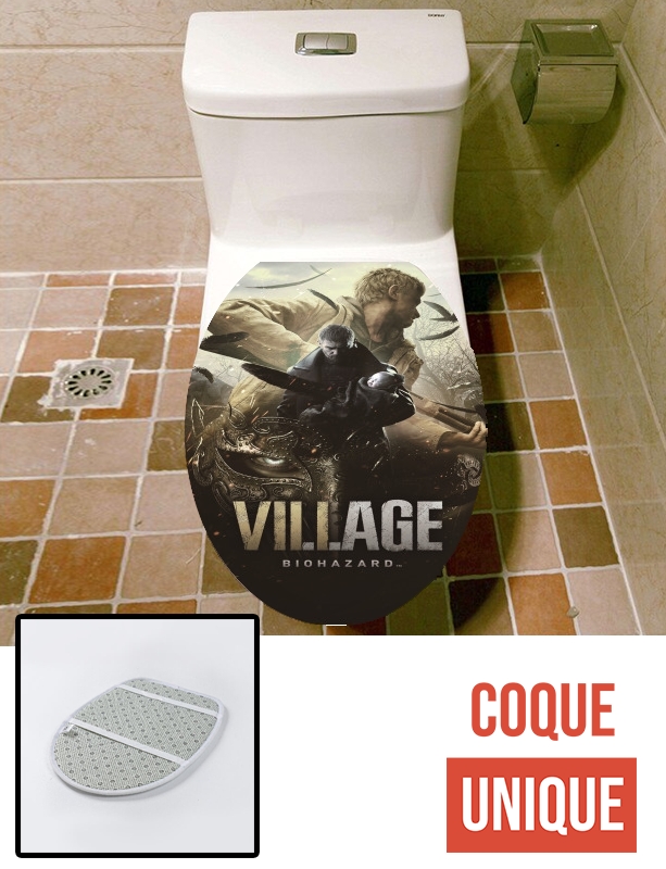 Housse de toilette - Décoration abattant wc Resident Evil Village Horror