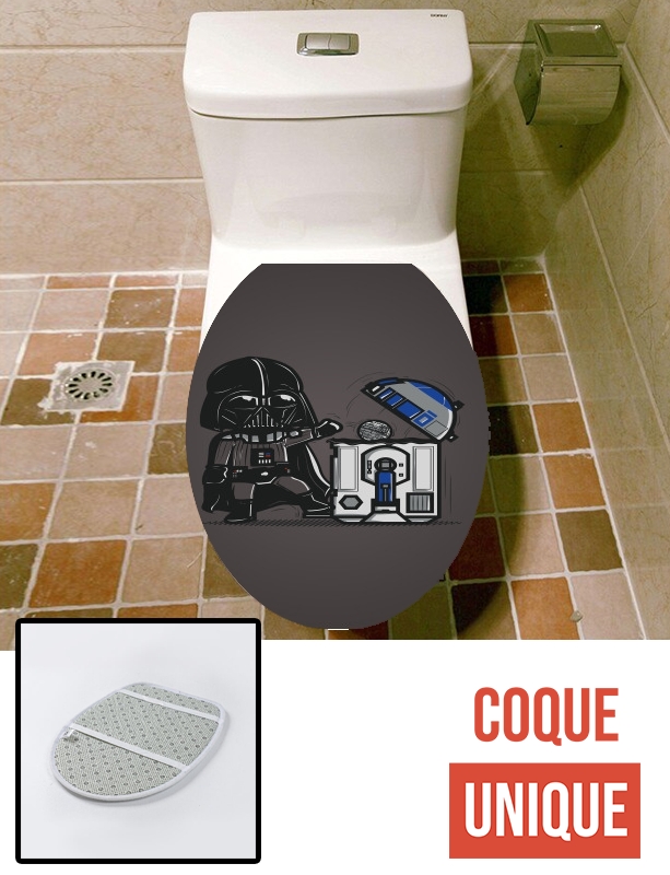 Housse de toilette - Décoration abattant wc Robotic Trashcan