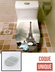 Housse de toilette - Décoration abattant wc Romance à Paris sous la Tour Eiffel