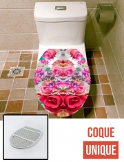 Housse de toilette - Décoration abattant wc Roses Retro