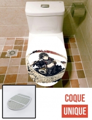 Housse de toilette - Décoration abattant wc Sai Ninja Paint