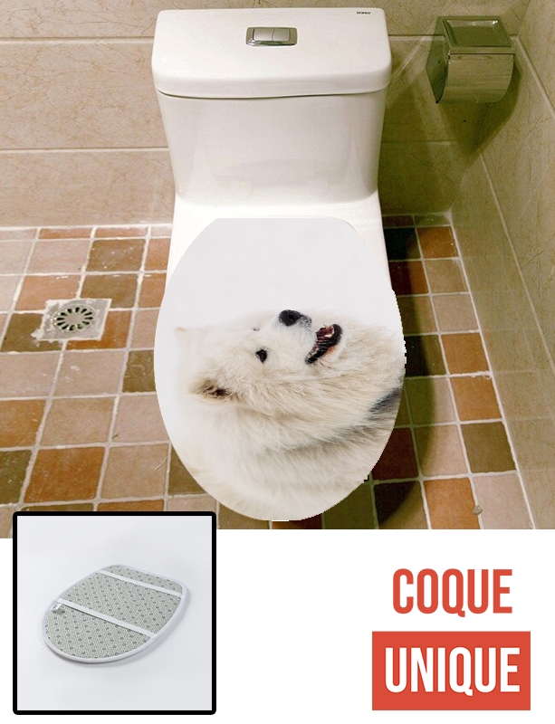 Housse de toilette - Décoration abattant wc samoyede dog