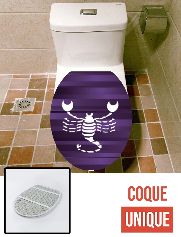 Housse de toilette - Décoration abattant wc Scorpion - Signe du Zodiaque