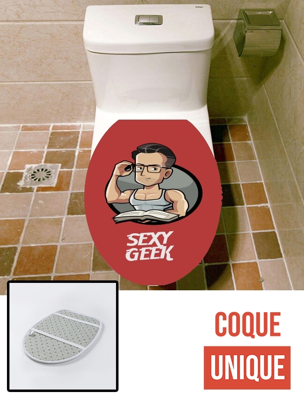 Housse de toilette - Décoration abattant wc Sexy geek