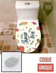 Housse de toilette - Décoration abattant wc Shana tova Doodle