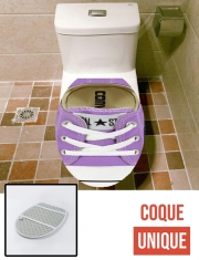 Housse de toilette - Décoration abattant wc Chaussure All Star Violet