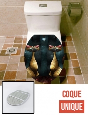 Housse de toilette - Décoration abattant wc Chat siamois