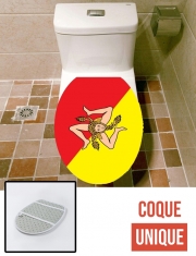 Housse de toilette - Décoration abattant wc Sicile Flag