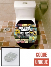 Housse de toilette - Décoration abattant wc Simpsons Springfield Feat GTA