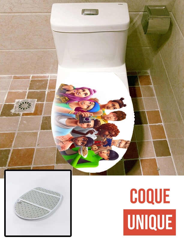 Housse de toilette - Décoration abattant wc Sims 4