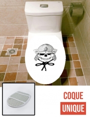 Housse de toilette - Décoration abattant wc Skeleton samurai