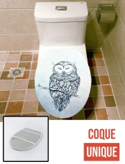 Housse de toilette - Décoration abattant wc Snow Owl