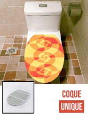 Housse de toilette - Décoration abattant wc SPIRAL ORANGE