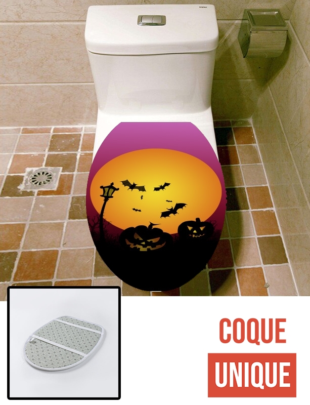 Housse de toilette - Décoration abattant wc Spooky Halloween 5