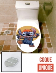 Housse de toilette - Décoration abattant wc Stitch X Chucky Halloween