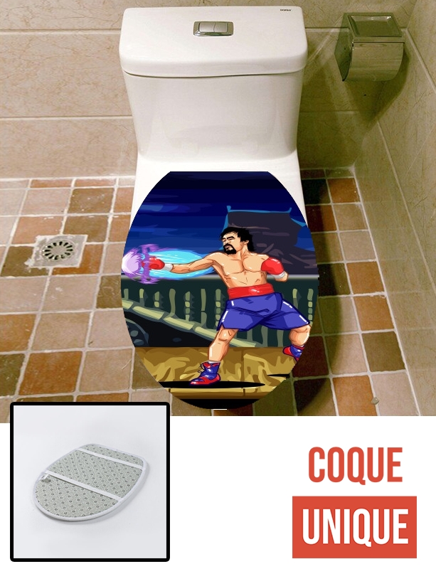 Housse de toilette - Décoration abattant wc Street Pacman Fighter Pacquiao