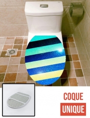 Housse de toilette - Décoration abattant wc Striped Colorful Glitter