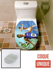 Housse de toilette - Décoration abattant wc summer athletics