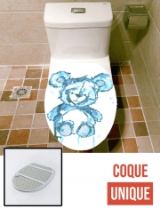Housse de toilette - Décoration abattant wc Teddy Bear Bleu