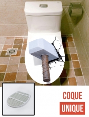 Housse de toilette - Décoration abattant wc Marteau de Thor