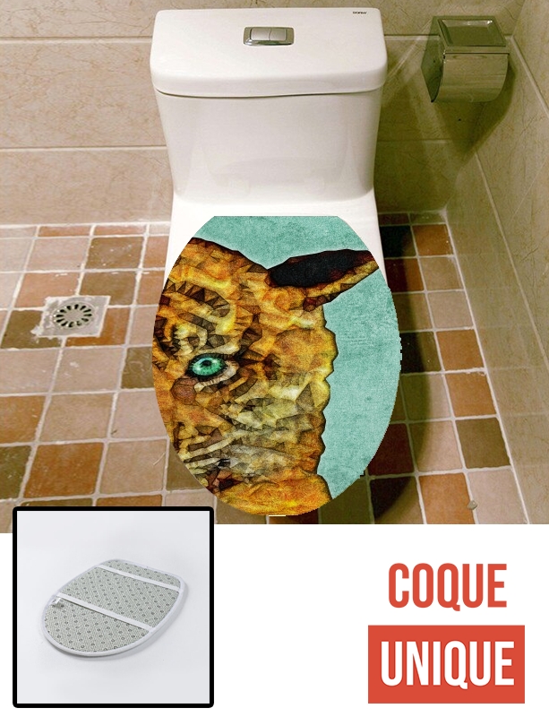 Housse de toilette - Décoration abattant wc tiger baby