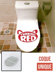Housse de toilette - Décoration abattant wc Alerte rouge panda roux