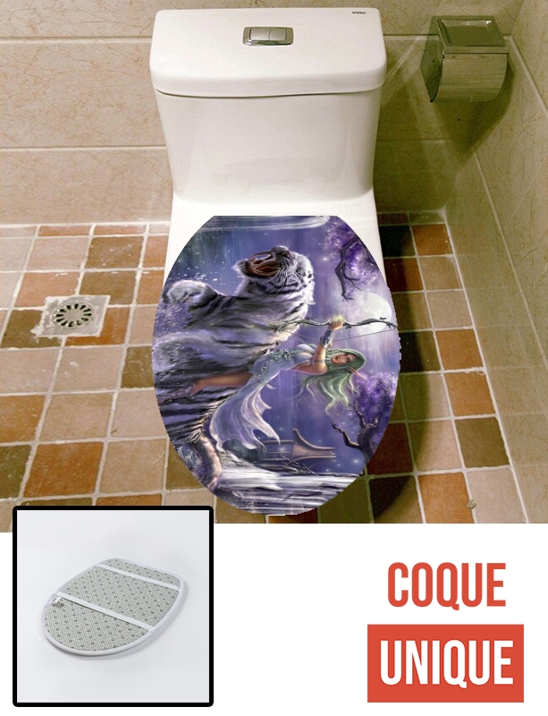 Housse de toilette - Décoration abattant wc Tyrande Whisperwind World Of Warcraft Art