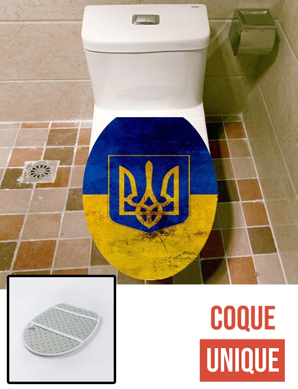 Housse de toilette - Décoration abattant wc Ukraine Flag