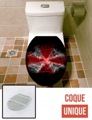 Housse de toilette - Décoration abattant wc Umbrella Smoke