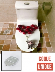 Housse de toilette - Décoration abattant wc Haut Cerises
