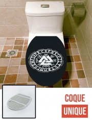 Housse de toilette - Décoration abattant wc valknut madras