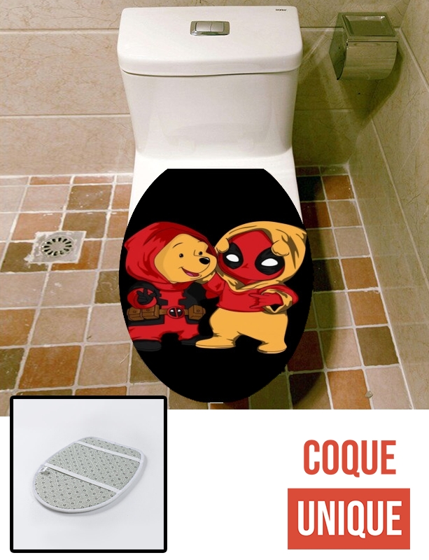 Housse de toilette - Décoration abattant wc Winnnie the Pooh x Deadpool