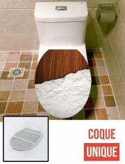 Housse de toilette - Décoration abattant wc Wooden Crumbled Paper