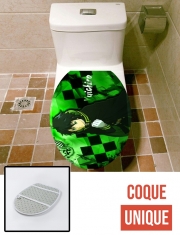Housse de toilette - Décoration abattant wc yuichiro green