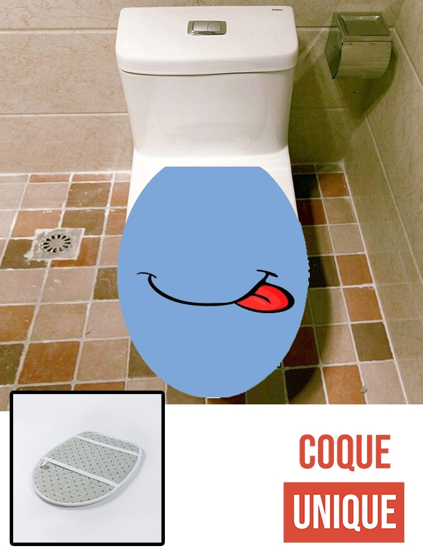 Housse de toilette - Décoration abattant wc Bouche Miam langue